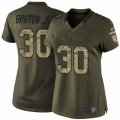 Womens Nike Washington Redskins #30 David Bruton Jr. Limited Green Salute to Service NFL Jersey