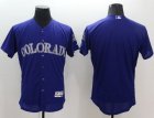 MLB Men Colorado Rockies Blank Purple Flexbase Authentic Collection Stitched Baseball Jersey