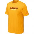 Nike San Francisco 49ers Sideline Legend Authentic Font T-Shirt Yellow