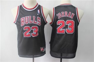 Bulls #23 Michael Jordan Black Youth Throwback Nike Swingman Jersey