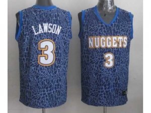 nba denver nuggets #3 lawson blue leopard print[2014 new]