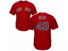 Youth Majestic Boston Red Sox #43 Addison Reed Authentic Red Alternate Home Cool Base MLB Jersey