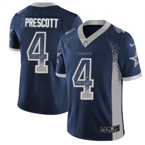 Nike Cowboys #4 Dak Prescott Navy Drift Fashion Limited Jersey