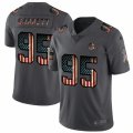 Nike Browns# 95 Myles Garrett 2019 Salute To Service USA Flag Fashion Limited Jersey