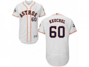 Houston Astros #60 Dallas Keuchel Authentic White Home 2017 World Series Bound Flex Base MLB Jersey