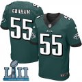 Men Nike Philadelphia Eagles #55 Brandon Graham Green 2018 Super Bowl LII Elite Jersey