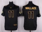 Nike Minnesota Vikings #11 Mike Wallace black Pro Line Gold Collection Jersey(Elite)