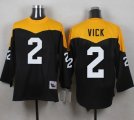 Mitchell And Ness 1967 Pittsburgh Steelers #2 Michael Vick Black Yelllow Throwback Men Stitched NFL Jersey