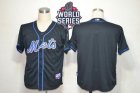New York Mets Blank Black Alternate Cool Base W 2015 World Series Patch Stitched MLB Jersey