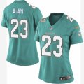 Womens Nike Miami Dolphins #23 Jay Ajayi Limited Aqua Green Team Color NFL Jersey
