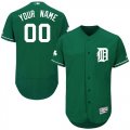 Detroit Tigers Green Celtic Mens Customized Flexbase Jersey