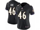 Women Nike Baltimore Ravens #46 Morgan Cox Vapor Untouchable Limited Black Alternate NFL Jersey