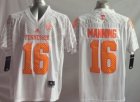 Youth NCAA Tennessee Volunteers #16 Manning white jerseys
