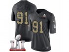 Youth Nike Atlanta Falcons #91 Courtney Upshaw Limited Black 2016 Salute to Service Super Bowl LI 51 NFL Jersey