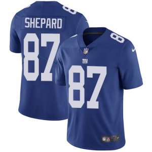 Nike Giants #87 Sterling Shepard Blue Vapor Untouchable Limited Jersey