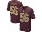 Mens Nike Washington Redskins #56 Zach Brown Elite Burgundy Red Gold Number Alternate 80TH Anniversary NFL Jersey