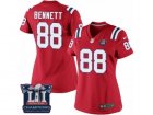 Womens Nike New England Patriots #88 Martellus Bennett Red Alternate Super Bowl LI Champions NFL Jersey
