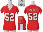2013 Super Bowl XLVII Women NEW NFL san francisco 49ers #52 willis red[draft him ii top]