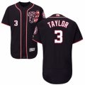 Mens Majestic Washington Nationals #3 Michael Taylor Navy Blue Flexbase Authentic Collection MLB Jersey