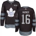 Mens Toronto Maple Leafs #16 Mitchell Marner Black 1917-2017 100th Anniversary Stitched NHL Jersey