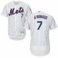 Mens Majestic New York Mets #7 Travis dArnaud White Flexbase Authentic Collection MLB Jersey