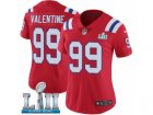 Women Nike New England Patriots #99 Vincent Valentine Red Alternate Vapor Untouchable Limited Player Super Bowl LII NFL Jersey