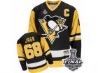 Mens CCM Pittsburgh Penguins #68 Jaromir Jagr Authentic Black Throwback 2017 Stanley Cup Final NHL Jersey
