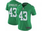 Women Nike Philadelphia Eagles #43 Darren Sproles Limited Green Rush NFL Jersey