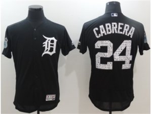 Detroit Tigers #24 Miguel Cabrera Navy 2017 Spring Training Flexbase Authentic Collection Stitched Baseball Jersey