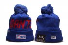 New York Giants Team Logo 100th Season Cuffed Pom Knit Hat YP