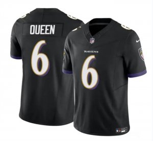 Men\'s Baltimore Ravens #6 Patrick Queen Black 2023 F.U.S.E. Vapor Limited Football Stitched Jersey