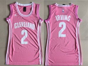 Cavaliers #2 Kyrie Irving Pink Women Swingman Jersey