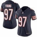 Women's Nike Chicago Bears #97 Willie Young Limited Navy Blue Rush NFL Jersey