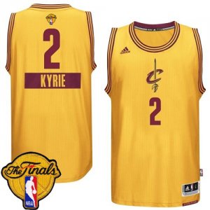 Youth Adidas Cleveland Cavaliers #2 Kyrie Irving Authentic Gold 2014-15 Christmas Day 2016 The Finals Patch NBA Jersey