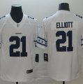Nike Cowboys #21 Ezekiel Elliott White Team Logos Fashion Vapor Limited Jersey