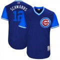 Cubs #12 Kyle Schwarber Schwarbs Majestic Royal 2017 Players Weekend Jersey