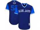 2017 Little League World Series Blue Jays #52 Ryan Tepera Tep Royal Jersey