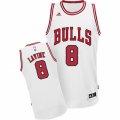 Mens Adidas Chicago Bulls #8 Zach LaVine Swingman White Home NBA Jersey
