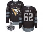 Mens Adidas Pittsburgh Penguins #62 Carl Hagelin Premier Black 1917-2017 100th Anniversary 2017 Stanley Cup Final NHL Jersey