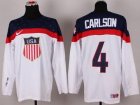 2014 Olympic Team USA #4 John Carlson White Stitched NHL