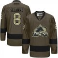 Colorado Avalanche #8 Teemu Selanne Green Salute to Service Stitched NHL Jersey