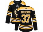 Women Adidas Boston Bruins #37 Patrice Bergeron Black Home Authentic Stitched NHL Jersey