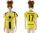 Womens Dortmund #17 Aubameyang Home Soccer Club Jersey