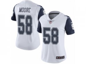 Women\'s Nike Dallas Cowboys #58 Damontre Moore Limited White Rush NFL Jersey