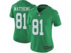 Women Nike Philadelphia Eagles #81 Jordan Matthews Limited Green Rush NFL Jersey