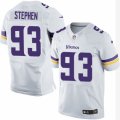 Mens Nike Minnesota Vikings #93 Shamar Stephen Elite White NFL Jersey