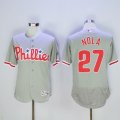 Philadelphia Phillies #27 Aaron Nola Grey Flexbase Authentic Collection Stitched Baseball Jersey