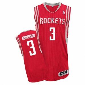 Mens Adidas Houston Rockets #3 Ryan Anderson Authentic Red Road NBA Jersey