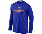NIKE Chicago Bears Critical Victory Long Sleeve T-Shirt Blue