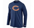 Nike Chicago Bears Logo Long Sleeve T-Shirt D.Blue